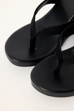 Ren Wedge Heel Black Microsuede