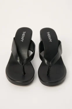 Ren Wedge Heel Black Smooth
