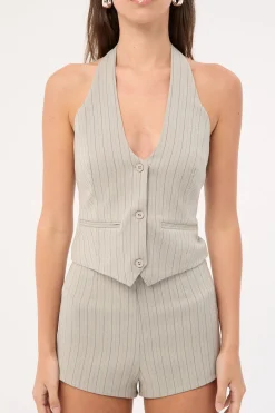 Renewal Halter Top Ash Stripe