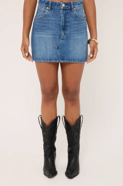 Repair Mini Denim Skirt Mid Days Indigo