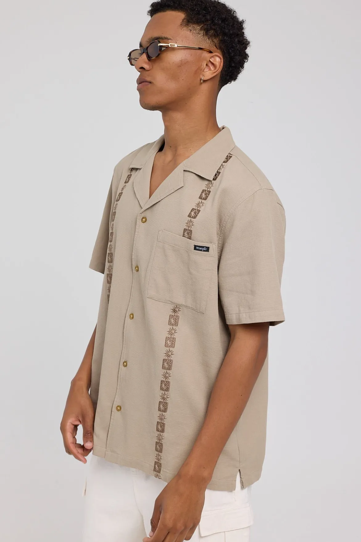 Resort Waffle Shirt YinYang Sand