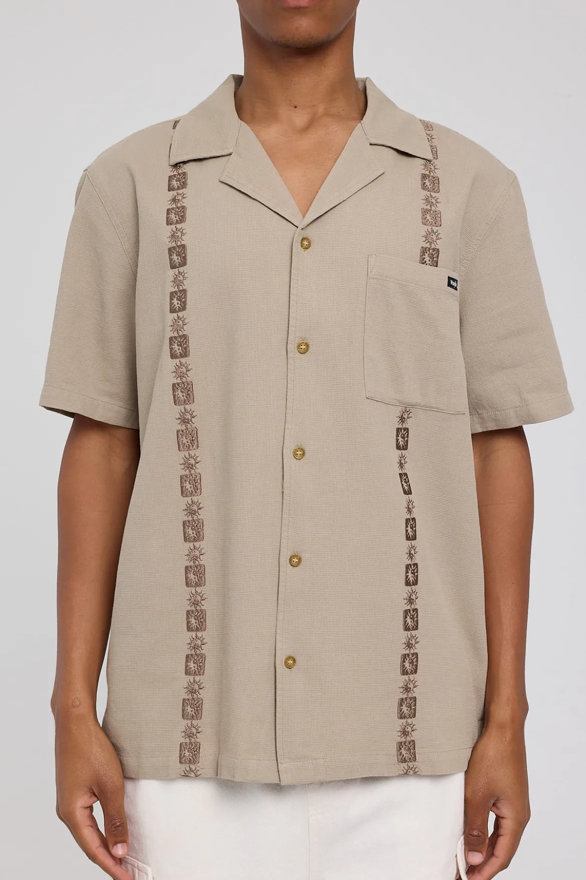 Resort Waffle Shirt YinYang Sand