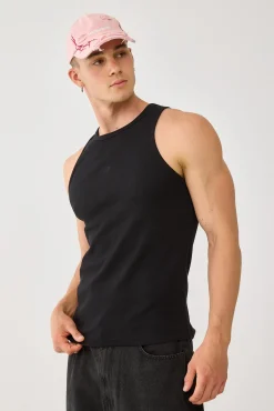 Restricted Singlet Tank Black