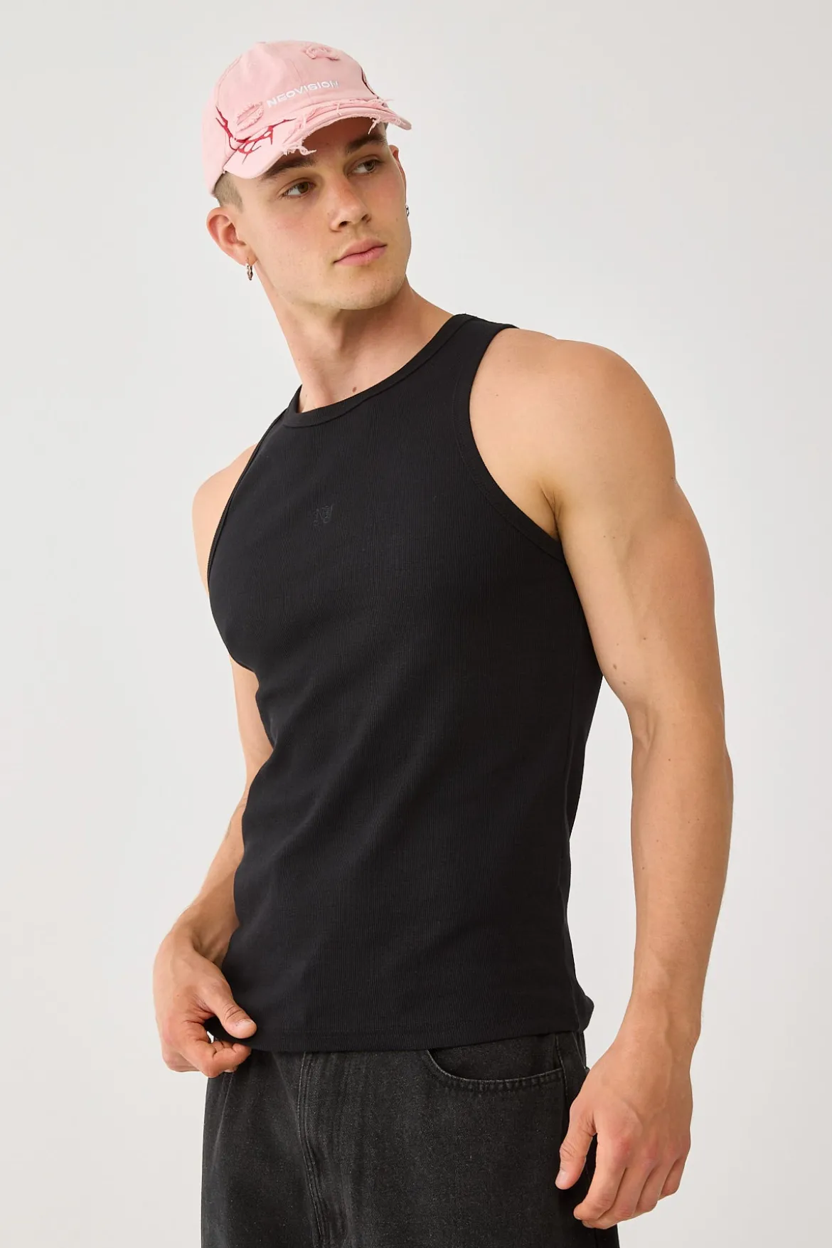 Restricted Singlet Tank Black