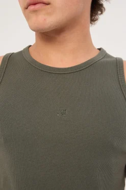 Restricted Singlet Tank Washed Khaki