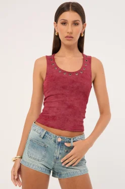 Retro Dukes Low Waist Mini Denim Shorts Texas Blue