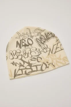 Reverse Skull Cap Beanie Off White