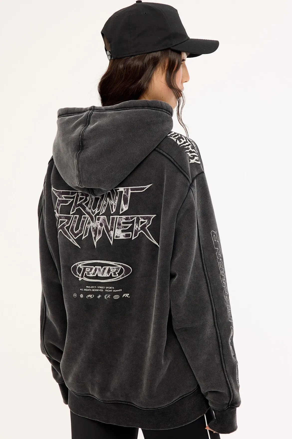 Revline Hoodie Washed Black