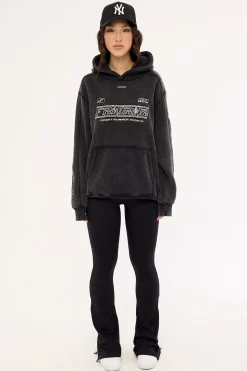 Revline Hoodie Washed Black
