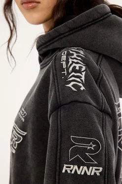 Revline Hoodie Washed Black