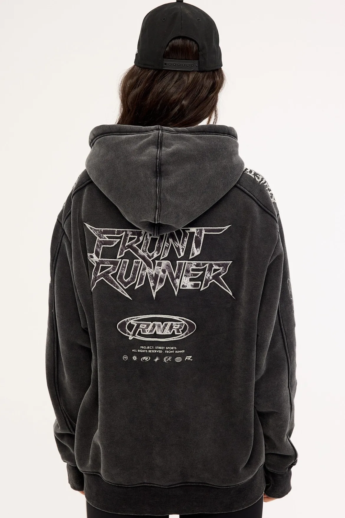 Revline Hoodie Washed Black