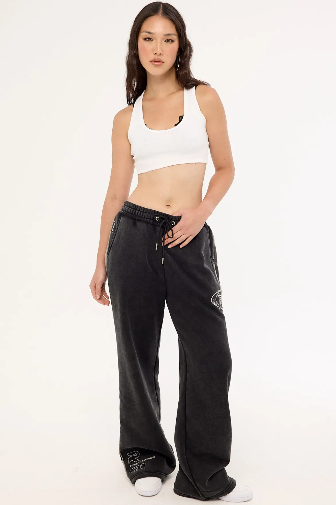 Revline Wide Leg Pant Washed Black