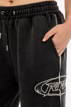 Revline Wide Leg Pant Washed Black