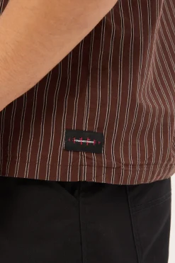 Reynolds Stripe Shirt Brown