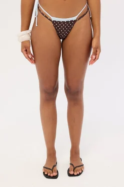 Rhode Bottom Chocolate Blue Polka
