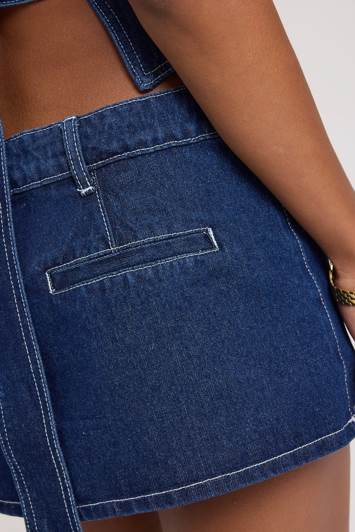Rhode Mini Skort Blue Denim