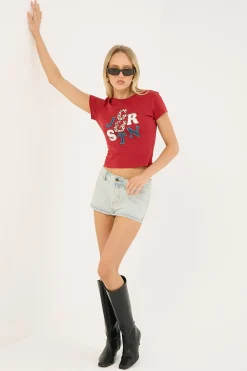 Rhode Mini Skort Light Denim