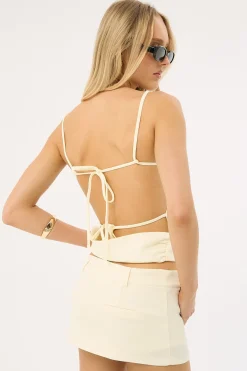 Rhode Mini Skort Soft Lemon