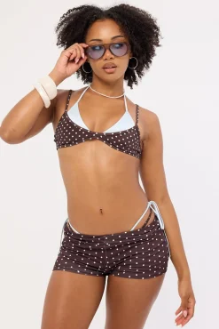 Rhode Top Chocolate Blue Polka