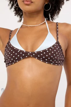 Rhode Top Chocolate Blue Polka