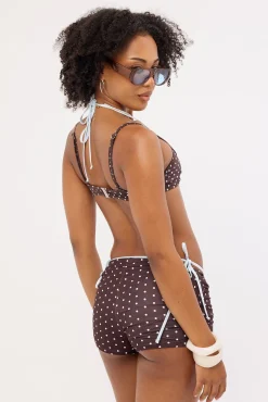 Rhode Top Chocolate Blue Polka