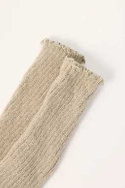 Rib Leg Warmers Grey