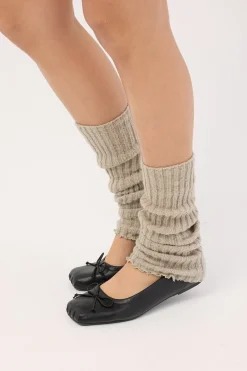 Rib Leg Warmers Grey