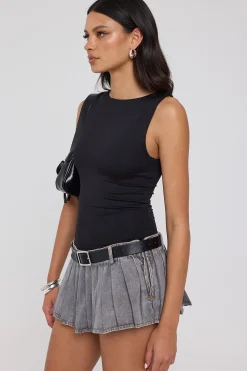 Rider Mini Skort Washed Grey