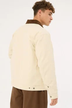 Ridgeway Harrington Jacket Off White/Brown