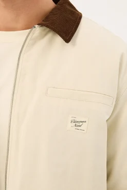 Ridgeway Harrington Jacket Off White/Brown