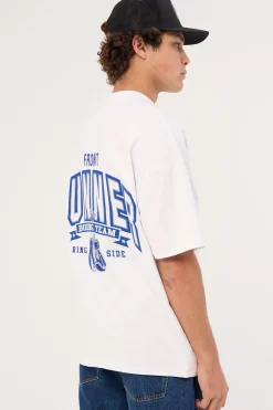 Ringside Tee White Cobalt