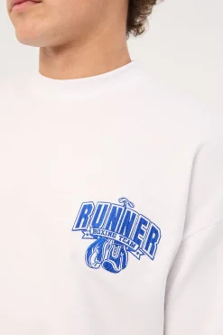 Ringside Tee White Cobalt