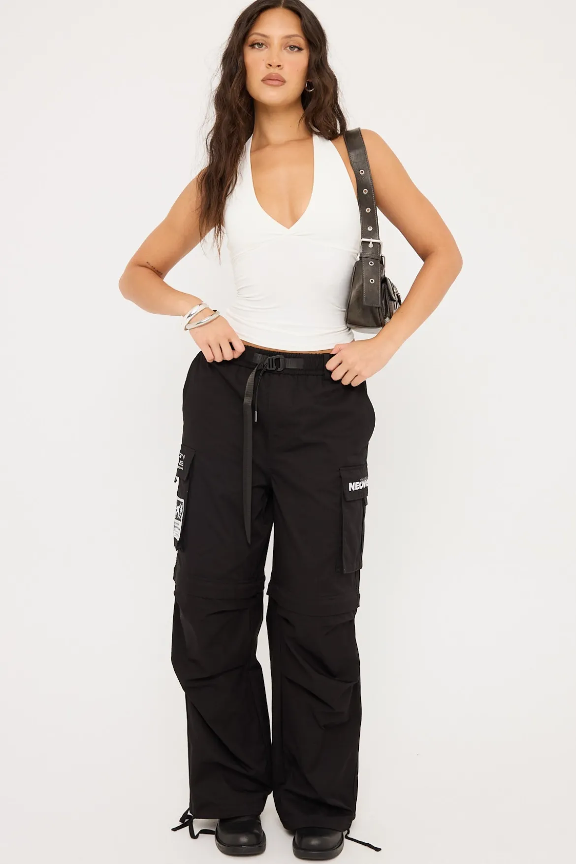 Ritual Wide Zip Off Cargo Pant Black