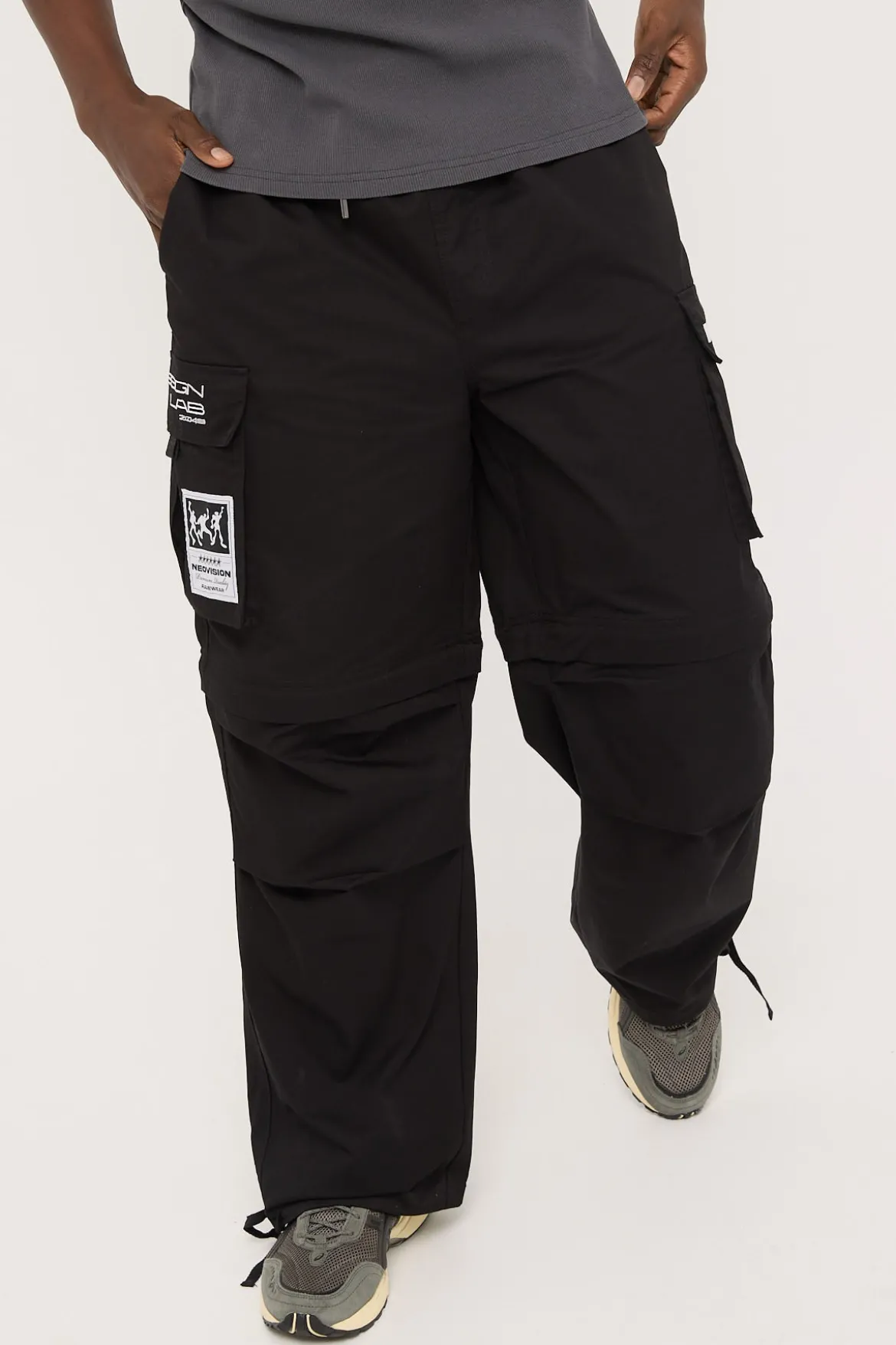 Ritual Wide Zip Off Cargo Pant Black