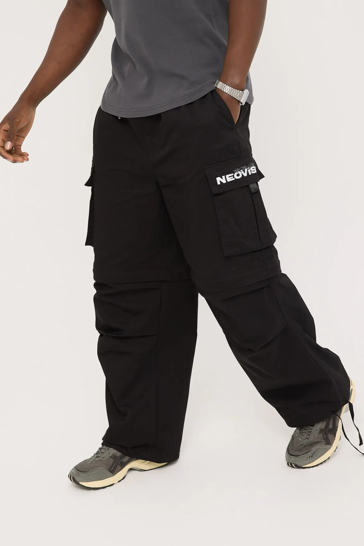 Ritual Wide Zip Off Cargo Pant Black