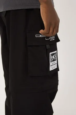 Ritual Wide Zip Off Cargo Pant Black