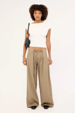 Rivela Tie Waist Trouser Taupe