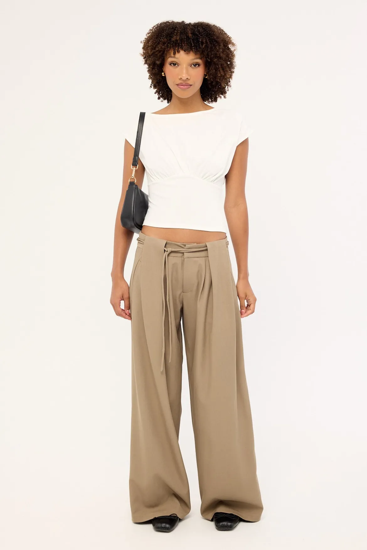 Rivela Tie Waist Trouser Taupe