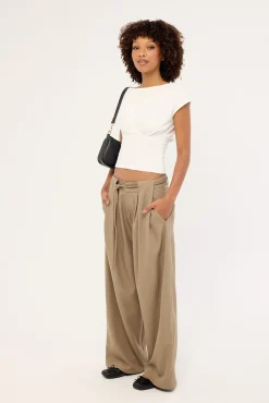 Rivela Tie Waist Trouser Taupe
