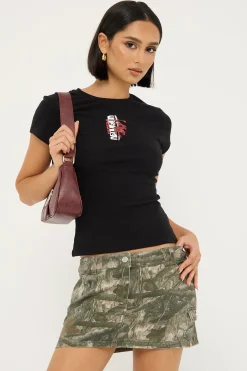 Riyu Baby Tee Black/Red
