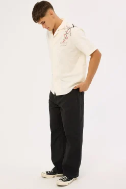 Rolla's Big Boss Canvas Pant Washed Black