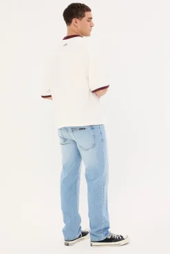 Rolla's Bronco Straight Jean Stone Blue Denim