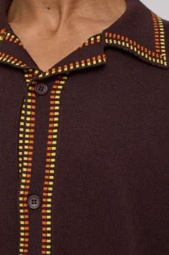 Rolla's Dash Knit Bowler Shirt Brown