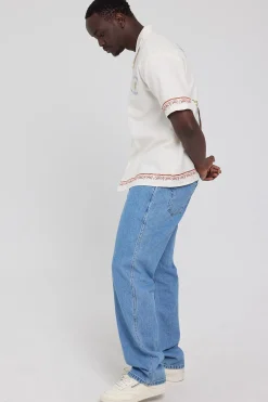 Rolla's Ezy Blueys Mid Blue Denim