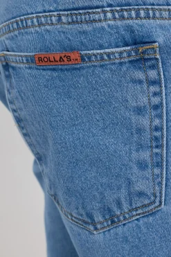 Rolla's Ezy Blueys Mid Blue Denim