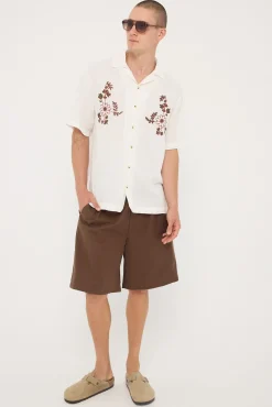 Rolla's Floral Embroider Bowler Natural