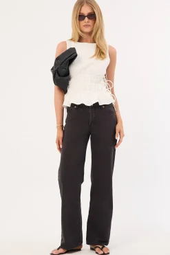Rolla's Heidi Low Jean Stone Black