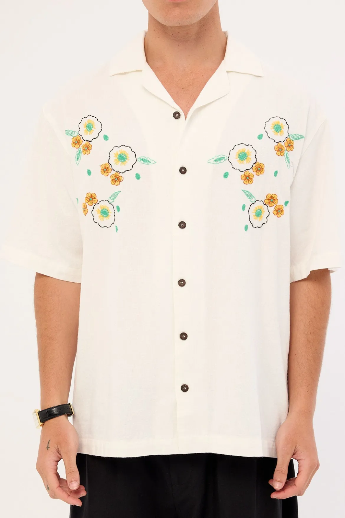 Rolla's Natsurtium Bowler Shirt Off White