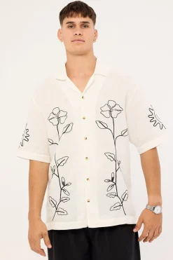 Rolla's Suns Up Flower Bowler Off White