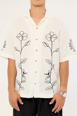 Rolla's Suns Up Flower Bowler Off White
